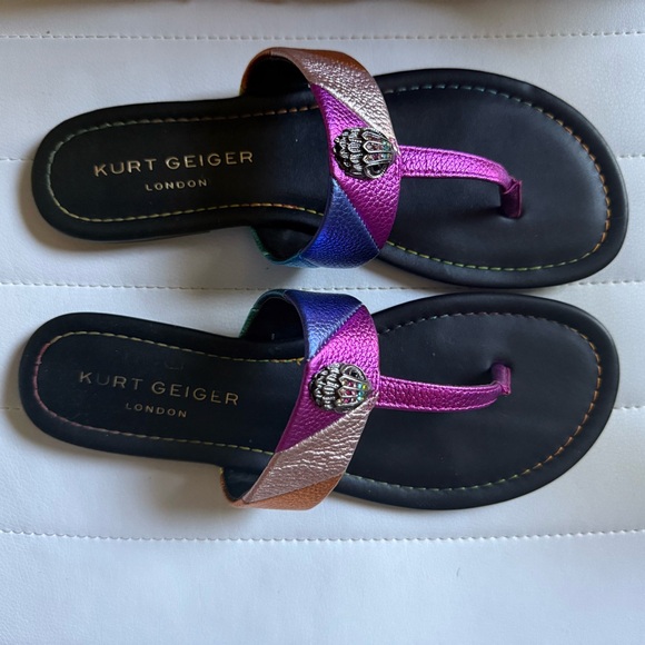 Kurt Geiger Pink and Blue Sandals - Picture 1 of 2